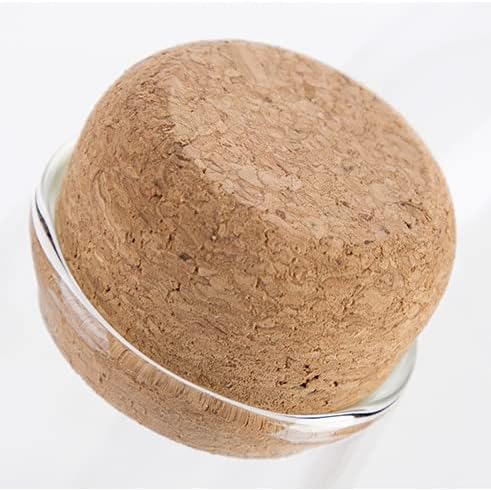 Glass Jars with Cork Lids, Candy Jar with Lid, Coffee jar for Counter, Cookie Jar with Airtight Lids, Clear Glass Jar for Candy, Tea, Coffee Bean, Sugar, Spices, Apothecary etc(150ml/5.07oz)