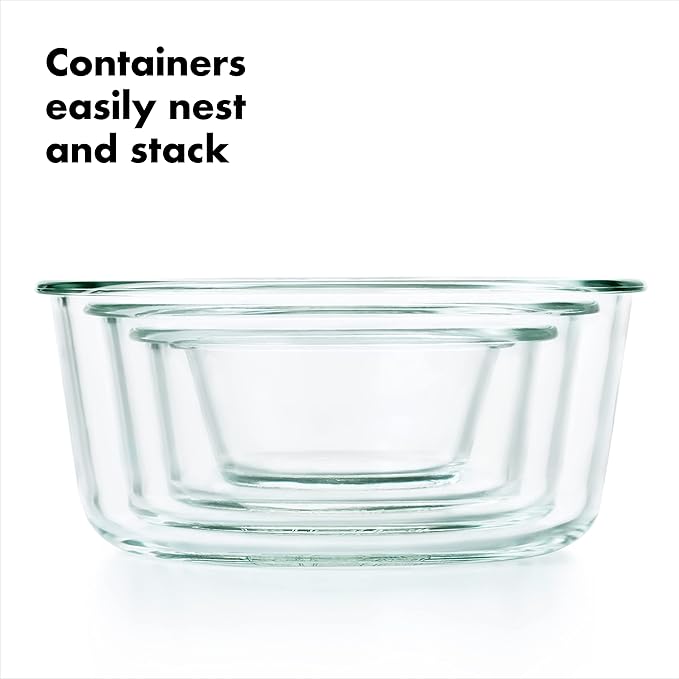 1 Cup Smart Seal Glass Round Food Storage Container