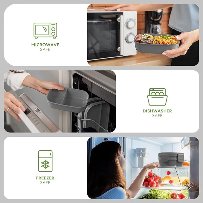 Adult Lunch Box,3 Stackable Bento Lunch Containers for Adults/Kids, Modern Minimalist Design Bento Box with Utensil Set, Leak-Proof Lunchbox Bento Box for Dining Out, Work, Picnic, School